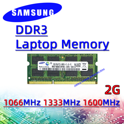 Samsung – RAM ddr3 so-dimm pour ordinateur portable, 4/8 go, 2 go, 1066/1333/1600MHz, pc3- 8500S/10600S/12800S ► Photo 1/1