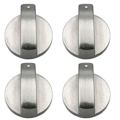 Boutons de montage universels pour cuisinière à gaz, argent, 2 pièces, interrupteur de commande de four (6MM 90 °), accessoires pour cuisinière à gaz ► Photo 1/6