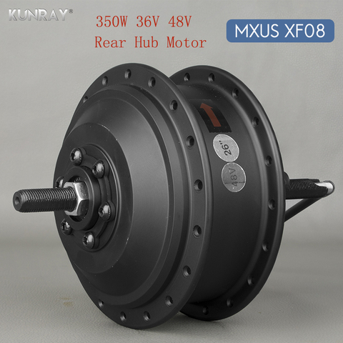 MXUS XF08 – moteur de moyeu d'engrenage sans balais pour roue arrière de vélo électrique, haute vitesse, 36V, 48V, 350W, 20-28 pouces, 700C ► Photo 1/6