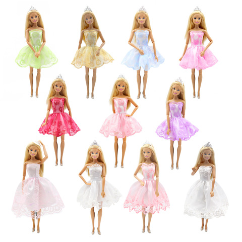 Pour Barbie poupée princesse robe accessoires à la main mode vêtements princesse filles Style porter Blouse dentelle Ballet jupes ensemble 29cm ► Photo 1/6