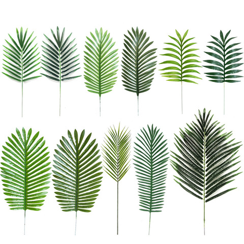 1pc artificielle Monstera plantes plastique Tropical palmier feuilles maison jardin décoration accessoires feuilles décoratives ► Photo 1/6