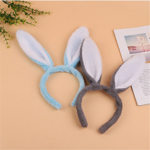 Bandeau de pâques pour enfants adultes, mignon et confortable, oreilles de lapin, déguisement, accessoires pour cheveux ► Photo 1/6