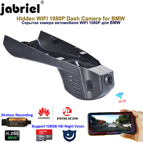 Jabiel-caméra de tableau de bord en Wifi caché, pour BMW x1 f48 f20 x3 f25 f10 3gt f34 5gt f07 m3 f80 m4 f82 x5 f15 425i 430i f32 f33 f36, 1080P ► Photo 1/6