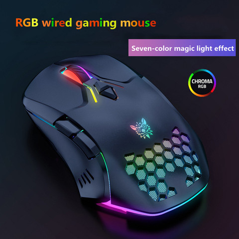 ONIKUMA – souris de jeu professionnelle filaire CW902, avec interface USB, effet de lumière RGB, 4 vitesses DPI, réglable, nouveauté ► Photo 1/6