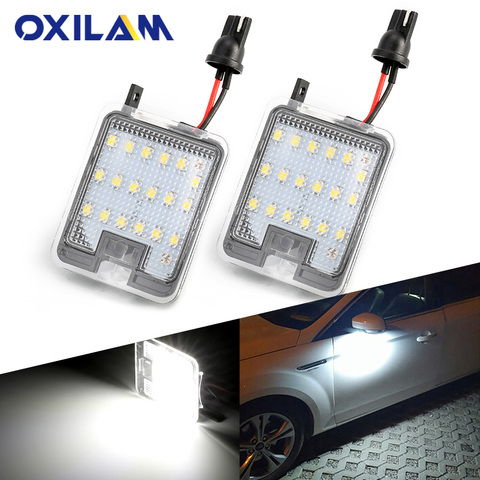 2 pièces de lampe pour Ford Focus 3 III, Mondeo 4 IV, Escape Kuga 2 II, Grand c-max, LED K, lumière pour miroir latéral, blanc ► Photo 1/6