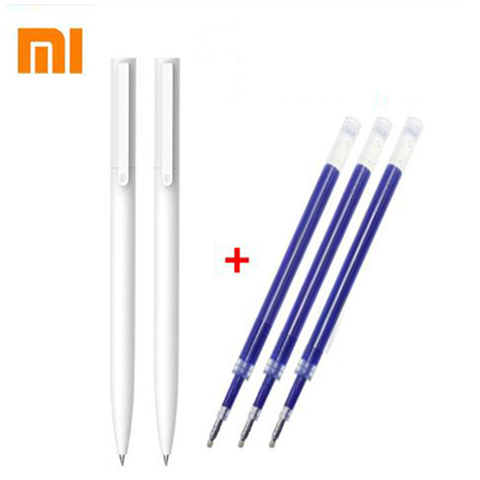 Original Xiaomi Gel stylo 0.5MM encre noire avec recharges bleu rouge balle stylo PREMEC lisse suisse recharge MiKuni japon ► Photo 1/6