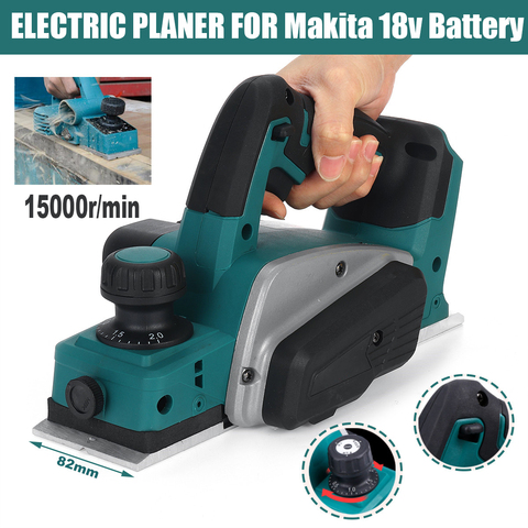 Drillpro 18V 15000 tr/min rabot électrique Rechargeable sans fil tenu dans la main pour Makita 18V batterie bois coupe avec clé ► Photo 1/6