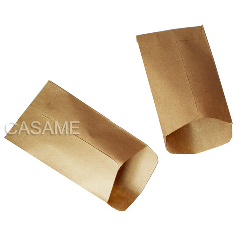 Mini sacs en papier Kraft 6x10cm, 100 pièces, enveloppe pour biscuits, bonbons, fournitures d'emballage, boîte à colle, cadeau ► Photo 1/4