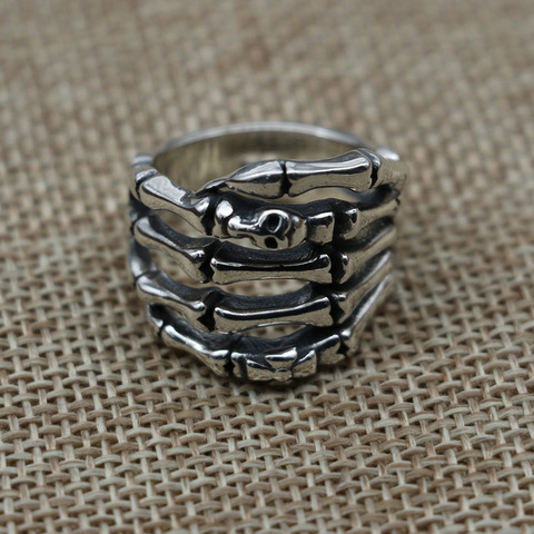 Bague en argent Sterling 925, Style Rock, bague en argent thaïlandais, Cool, Index pour hommes, vente en gros ► Photo 1/5