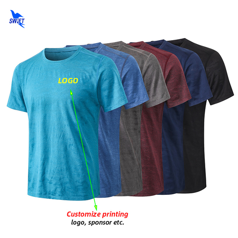 T-shirt de Sport pour homme, vêtements de Sport à séchage rapide, respirant, pour le Fitness, la gymnastique, le Camouflage, à séchage rapide ► Photo 1/6