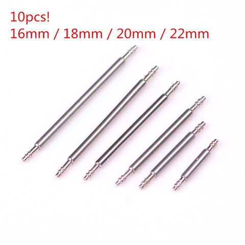 Outil pièces 10 pièces 8-22MM bracelet de montre barres à ressort sangle lien broches réparation horloger outils 16mm 18mm 20mm 22mm ► Photo 1/6