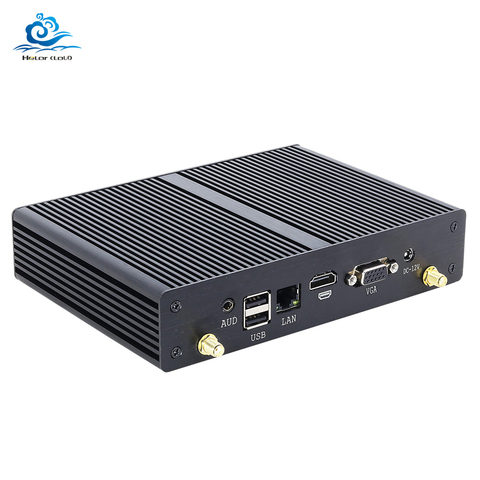 Mini PC Core i5-4210y/i3-4010y/4005U/i5-4210y, DDR3L, Fanless, ordinateur de bureau, Windows, HD, HTPC, avec wi-fi 4400 et 8 ports USB, HDMI ► Photo 1/6