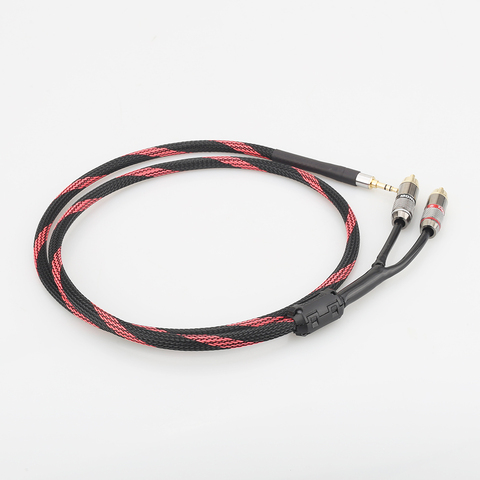 A53 3.5mm à 2RCA Audio adaptateur auxiliaire stéréo 3.5mm répartiteur câble AUX RCA Y cordon pour Smartphone haut-parleurs tablette ► Photo 1/6