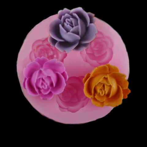 Nouveauté Rose feuilles Silicone savon moule cuisine accessoires gâteau moule Gumpaste bonbons biscuits outils Fondant gâteau décoration ► Photo 1/6