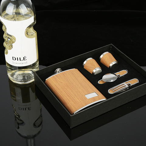 Flacon de poche en acier inoxydable 7oz, tasse à vin Wisky, avec boîte, Mini bouteille d'alcool pour homme, cadeau ► Photo 1/6