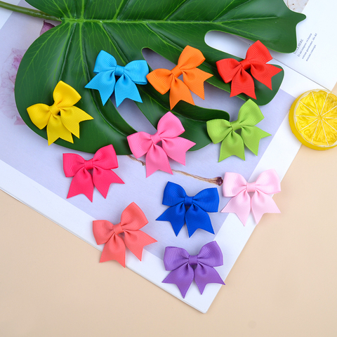 Épingle à cheveux pour filles, 1 pièce, nœud en ruban en gros-grain, épingle à cheveux, Clip à nœud papillon fait à la main pour enfants, accessoires pour cheveux ► Photo 1/6