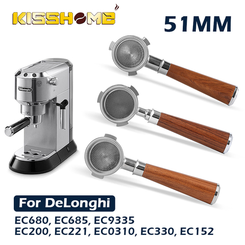 51mm café sans fond Portafilter pour DeLonghi EC680/EC685 remplacement filtre panier Barista outils expresso Machine accessoire ► Photo 1/1