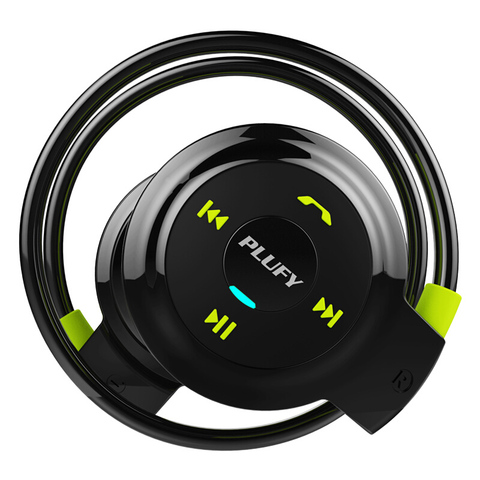 PLUFY – écouteurs sans fil Bluetooth, bande de cou pour lecteur Mp3, casque stéréo, Support de carte mémoire ► Photo 1/6