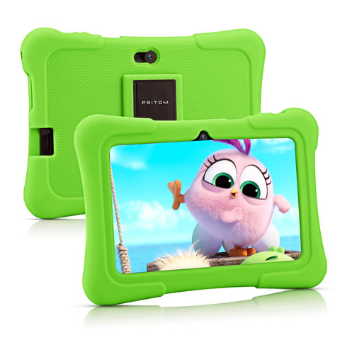 PRITOM – tablette Android 10 de 7 pouces K7, 1 go de RAM, 16 go de ROM, Quad Core, WiFi, Bluetooth, double caméra, avec étui pour enfants ► Photo 1/6