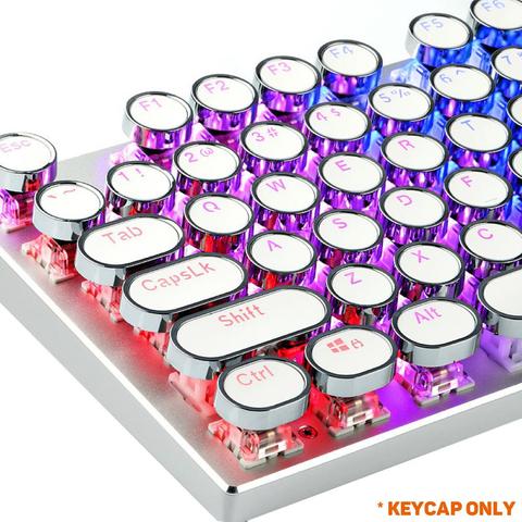 Capuchons de touches de clavier ronds universels, 104 pièces/ensemble PBT, pour clavier mécanique Cherry MX, matériau PBT de haute qualité ► Photo 1/6