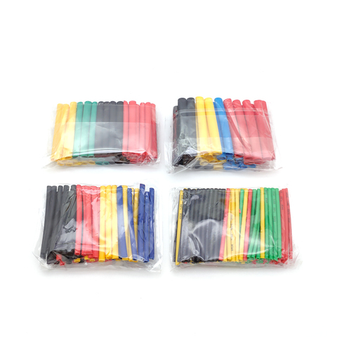 Kits de tubes de gaine thermorétractables en polyoléfine, 8 tailles, 127 pièces/328 pièces, pour câbles électriques de voiture, couleurs mélangées ► Photo 1/6