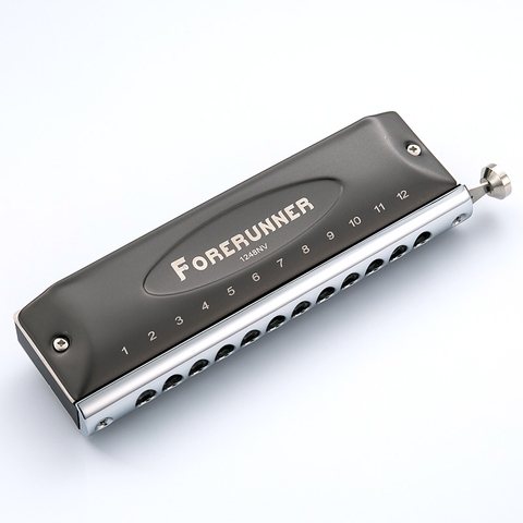 Easttop Chromatic Harmonica Forerunner 1248NV ABS Comb Stainless Steel Cover 12 Hole Bendable No Valves Key C Musical Instrument ► Photo 1/6