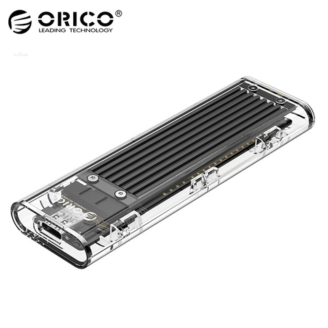 ORICO-boîtier Transparent pour disque dur M.2 vers USB3.1 Type C, 5Gbps, TCM2F-C3 M2, boîtier SSD NGFF SATA B, SSD ► Photo 1/6