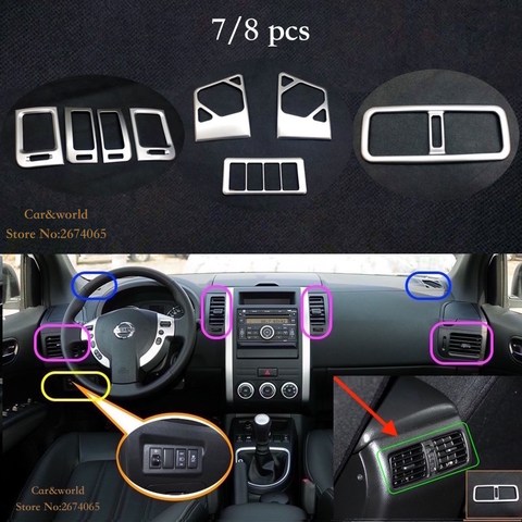Housse de climatisation pour Nissan x-trail T31, décoration avant arrière, ABS x-trail, accessoires de style de voiture, 2008 à 2013 ► Photo 1/6