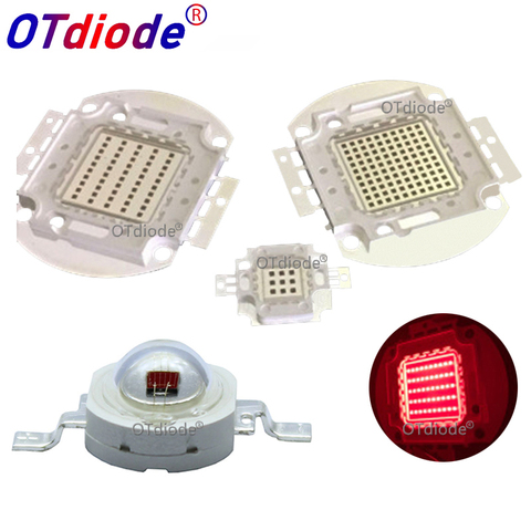 Puce LED haute puissance 660 nm, lumière rouge profonde 660 nm 3W 5W 10W 20W 30W 50W 100W émetteur COB pour Aquarium de croissance de plantes ► Photo 1/6