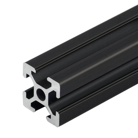 Rail linéaire d'extrusion en aluminium anodisé, 100mm - 800mm de long, noir, Standard européen 2022, 500mm pour imprimante 3D CNC, 1 pièce ► Photo 1/5