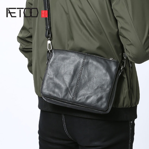 AETOO-sac à main en cuir pour hommes, sacoche simple à épaule fashion, sacoche multifonctionnelle ► Photo 1/6