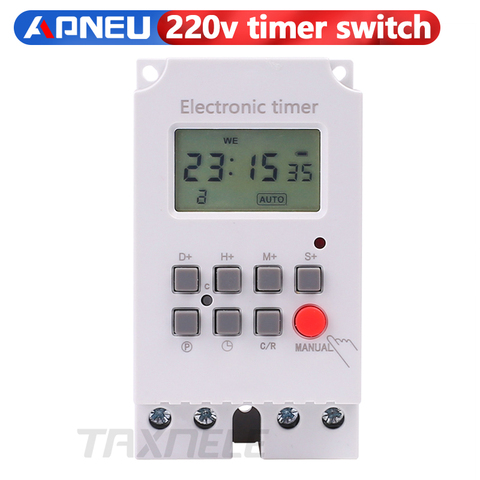 KG316 S, charge élevée, 30A, 220V, 7 jours par semaine, éclairage électronique numérique, minuterie, intervalle 1 seconde, puissance, sortie directe ► Photo 1/6