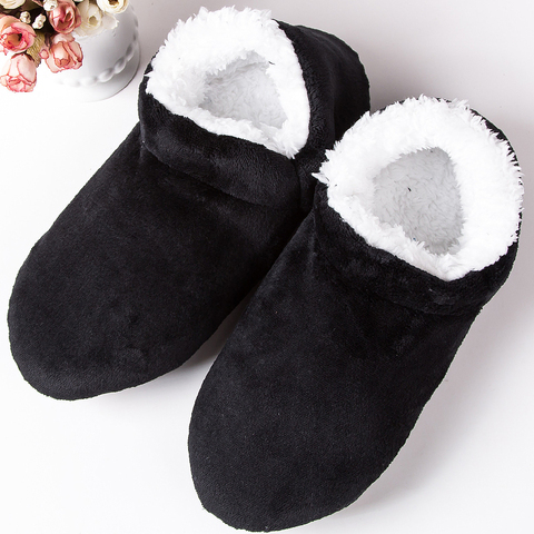 Hiver chaussons pour hommes en peluche chaud marque maison pantoufles homme massage léger mâle pantoufles noir chaussures de sol 2022 mode nouveauté ► Photo 1/6