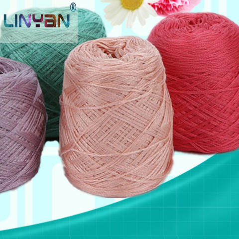 300g Italien mûrier fil de soie pour le tricotage fils de coton croche ligne soie tissu designer Cool en été en soie de Glace tricot ZL4 ► Photo 1/6