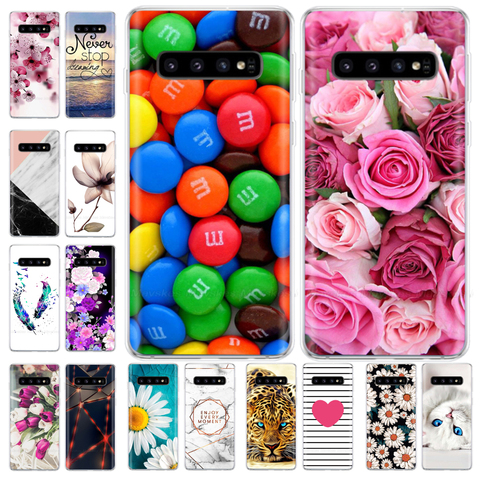 Le Plus récent étui imprimé en TPU pour Samsung Galaxy S10 S10 + Coque de téléphone pour Samsung S10 Plus S10e étuis Coque arrière pare-chocs Fundas Coque ► Photo 1/6