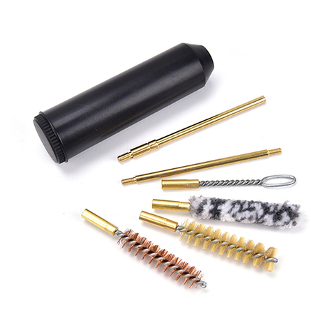 7 Pcs/ensemble Main Gun Tige Brosse Poche Taille Pistolet Kit De Nettoyage Pour Pistolets Cal.38/357/9 Mm En Plein Air pistolet De Nettoyage Outils ► Photo 1/4