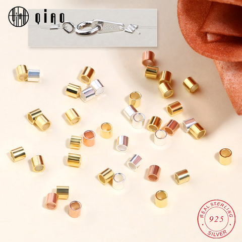 Perles à sertir et extrémités en argent sterling 925, 1.5mm,2mm,2.5mm, 10 pièces, pour la fabrication de bijoux ► Photo 1/6