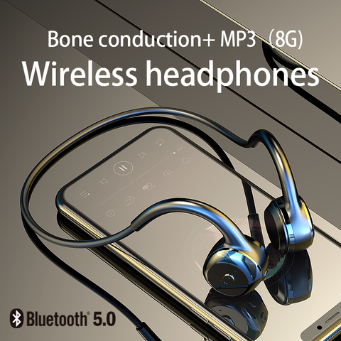 DOSII B16 sans fil sport écouteur Bluetooth 5.0 vraie Conduction osseuse en plein air en cours d'exécution étanche casque avec Microphone ► Photo 1/6