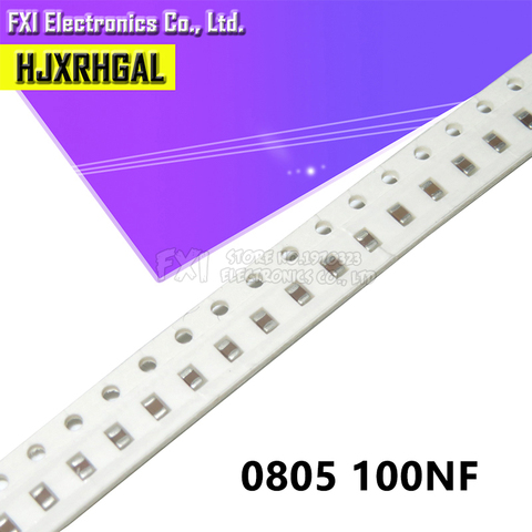 100 pièces 100nF X7R erreur 10% 50V 0805 0.1UF 104 SMD couche épaisse puce multicouche céramique condensateur ► Photo 1/2