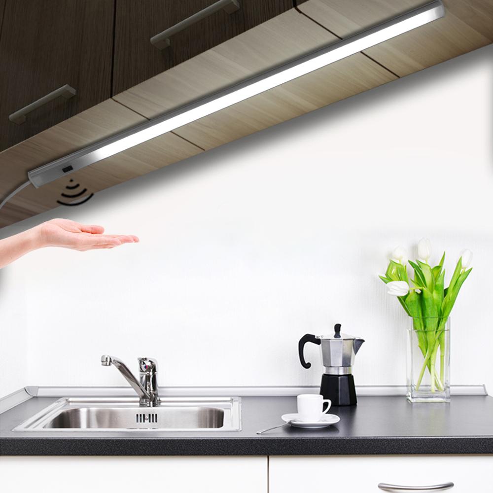 Lumière LED sous-meuble avec interrupteur à balayage manuel, lampe à  capteur de mouvement PIR, veilleuses