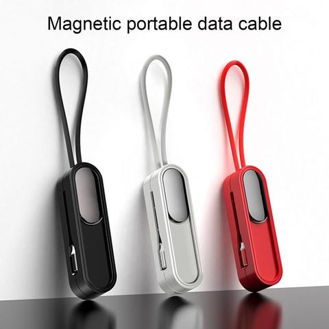 3 en 1 câble de charge magnétique universel rapide chargeur de téléphone portable cordon USB Type C transfert de données câble de charge ► Photo 1/6