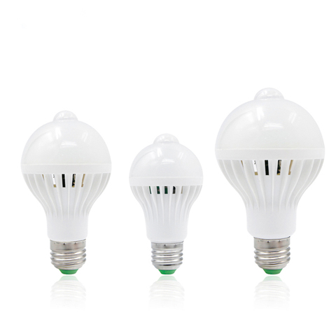 Ampoule Led E27 avec capteur de mouvement PIR, 220V, 5W, 7W, 9W, SMD 5730, détection intelligente automatique du corps, lumière infrarouge ► Photo 1/6