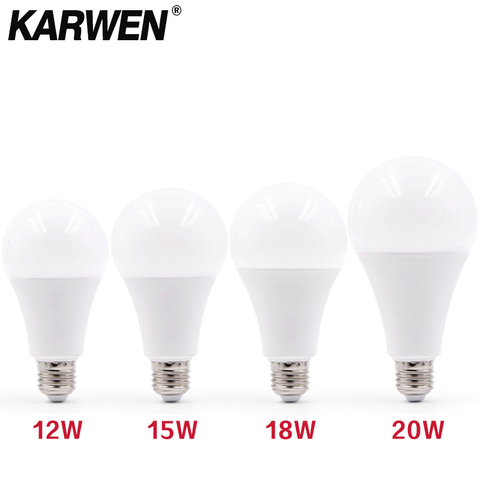Ampoules intelligentes E27 E14, LED V-220V, haute luminosité, lampes intelligentes IC, 3W 6W 9W 12W 15W 18W 20W 240 ► Photo 1/6