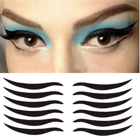 Sexy chat Style yeux autocollant noir Eyeliner bande beauté Eyeliner autocollant oeil cosmétique maquillage outil ► Photo 1/6