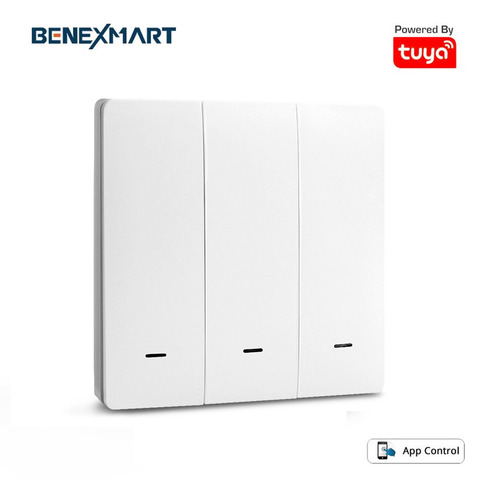 Benexmart – interrupteur d'éclairage intelligent sans fil Tuya Zigbee 123, contrôle des Gangs, appareil pour maison et scène intelligents en un clic ► Photo 1/6