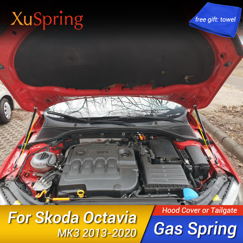 Accessoires de réparation pour voiture, pour Skoda Octavia A7 2012-2022, capot de secours, amortisseur à gaz, barres de Support, amortisseur hydraulique ► Photo 1/6