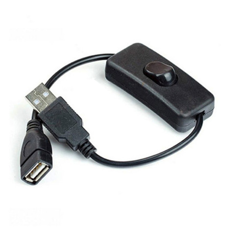 Câble USB avec interrupteur et bouton marche/arrêt, 28cm, cordon d'alimentation pour ventilateur de lampe, adaptateur Durable, offre spéciale ► Photo 1/6