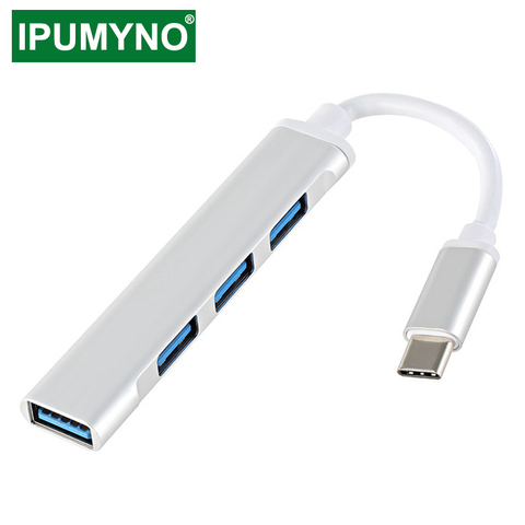 Séparateur Multi 4 ports USB C HUB 3.0 2.0 Type C 3.1, pour Lenovo Xiaomi Macbook Pro Air, accessoires pour ordinateur portable ► Photo 1/6