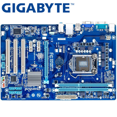 GIGABYTE – carte mère GA-H61-S3 H61, Socket LGA 1155, i3/i5/i7, 16 go DDR3, ATX, pièce d'occasion pour ordinateur de bureau ► Photo 1/1