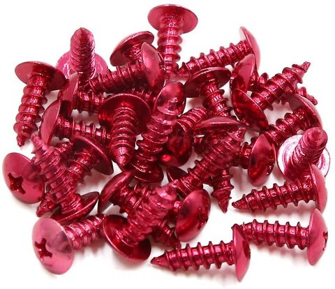 30 pièces/50pcs/120 pièces universel rouge moto croix tête autotaraudeuse boulons vis ► Photo 1/6